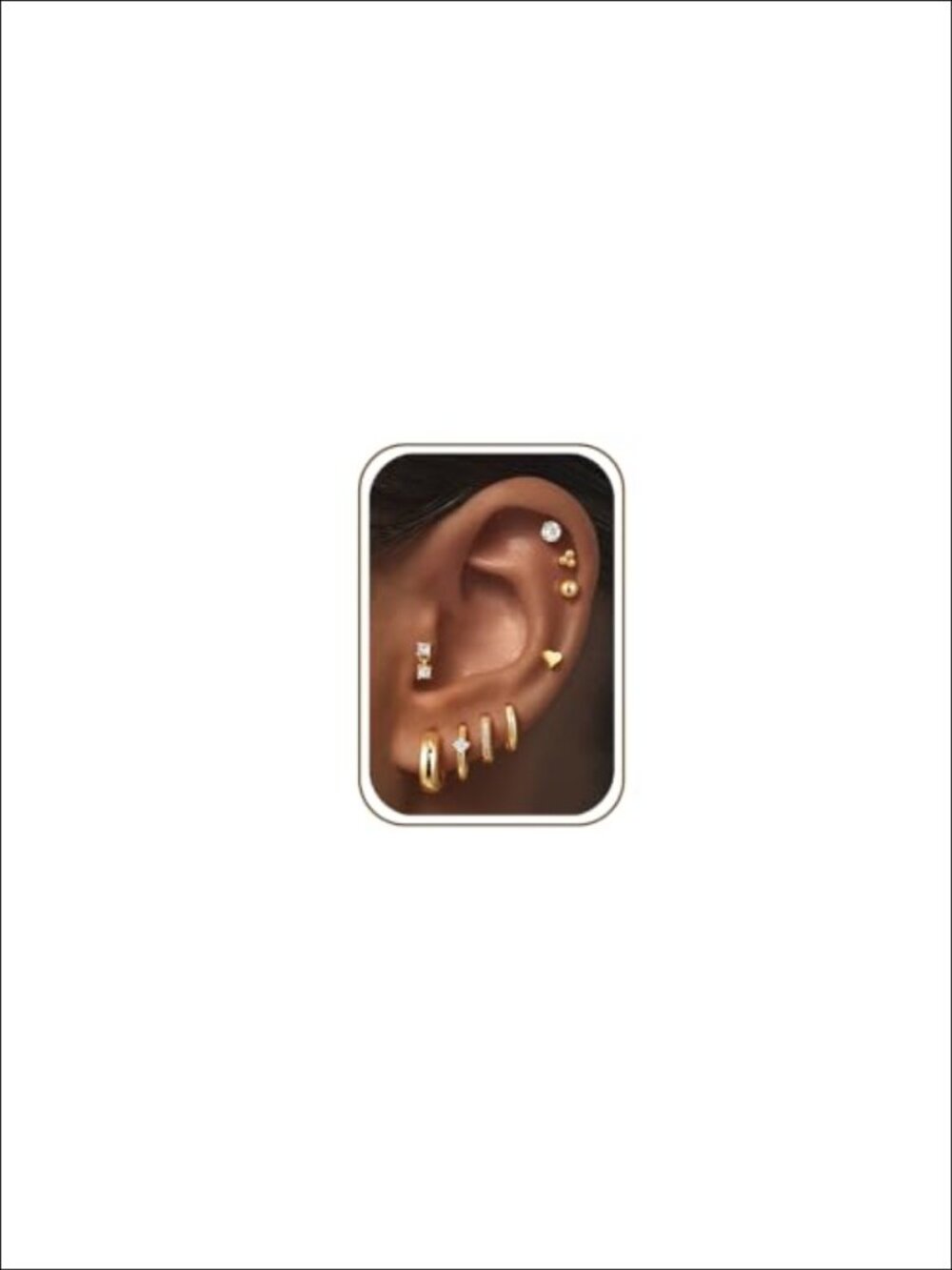 14K Gold Plated Hoop Earrings Set Flat Back Hypoallergenic